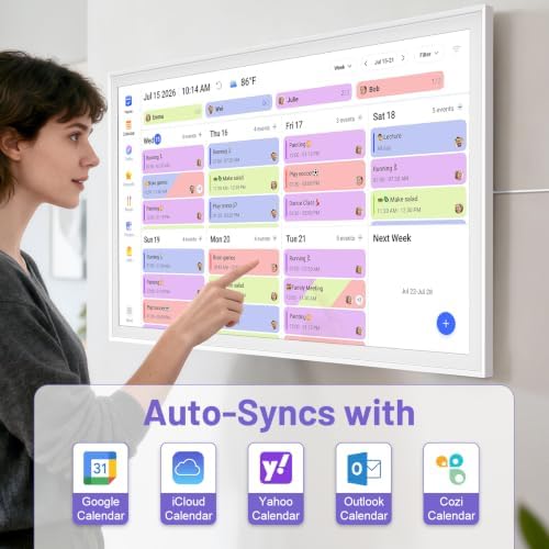 27" Smart Digital Calendar, Family Chore Chart & Photo Frame - Image 2