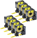 NineLeaf 8 Pack Compatible Labels Tape Replacement for Dymo 18054 3/8 inch Black on Yellow Heat Shrink Tube Labels 9mm x 1.5m for Wires and Cables Use in Rhino 4200 5200 5000 6000 3M Label Maker by NineLeaf
