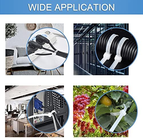 Zip Tie Mounts - SeuYeugX 1000 PCS Cable Self Adhesive Mounts Set for Wire Management with Stick Pads Anchors Clips Squares Holders (White) - Image 5