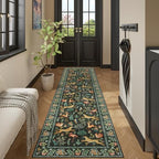 DUKINO 2.6x10 Washable Runner Rug, Non Slip Animal Rug for Hallway, Black - Image 3