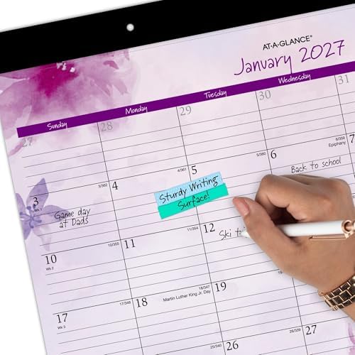 AT-A-GLANCE® Beautiful Day 2027 Monthly Desk Pad Calendar, Standard, 21 3/4" x 17" - Image 4