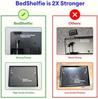 BedShelfie Bedside Shelf for Dorm Room - Cable Catch, Black - Image 3