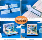 3D Calendar 2027,3D Memo Pad Time Piece Calendar 2027 Creative Desk Calendar Art Paper Sculpture Ocean Shark, 2027 Tear Off Calendar DIY Decorative Gift - Image 6