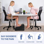 Foot Rest for Under Desk with Massage Dots, 3-Tier Foot Stool, Black - Image 5
