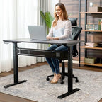 36"x48" Office Chair Mat for Hardwood Floor, Non-Slip Washable Khaki Blue - Image 2