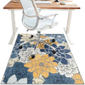 36"x48" Office Chair Mat for Hardwood Floor, Non-Slip Washable Navy Yellow by BESBLEE
