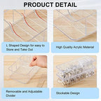 Tatuo Cord Organizer Box with Lid, Clear, 6 Pack - Image 3