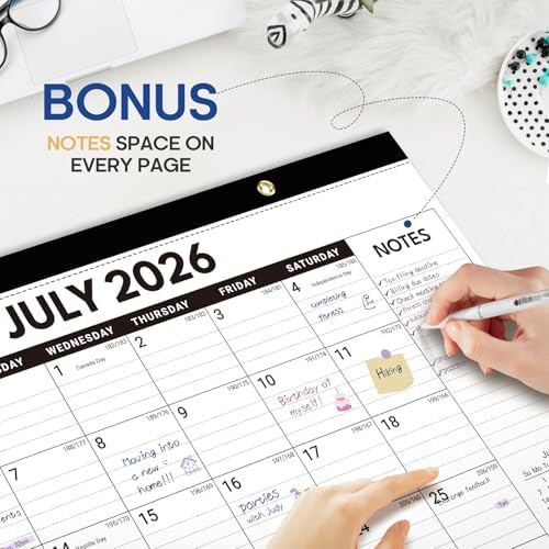 Taja 12 Pack of Desk Calendar 2026-2027, Jul 2026-Dec 2027, 17" x 12" - Image 6