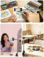 Desk Phone Stand, Dual Telescopic Arms, 2in1 Clip & Magnetic Head - Image 7