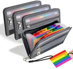 4pcs Portable Receipt Organizer & Coupon Holder, 12 Pockets by Simpldell