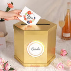 ROSEGLD Gold Card Box, Card Receiving Box 12x10x10 Inches - Image 2