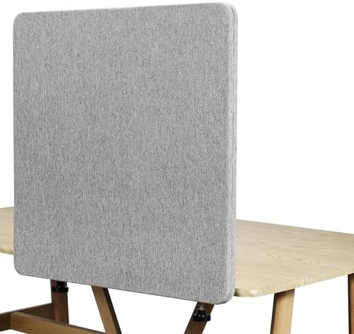 Desk Privacy Panel 24" x 24" Table Privacy Panel Acoustic Partition Noise Visual Isolate Table Divider with Clamp for Student Study Reception Area Office Library (24" x 24") by Nayciiy