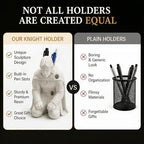Warrior Pen Holder for Desk, Fallen Hero Pencil Holder, White Resin - Image 5