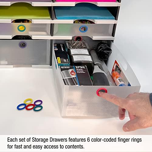 Ultimate Office TierDrop Storage Drawers, 9w x 12d x 4.75h, Set of 3, Clear - Image 5