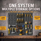 Steel Pegboard Tool Wall Organizer, 6Pack 14.76 x 10.82 in, 6 Bins, Black - Image 6