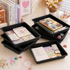 gisgfim 12 Pack Letter Size Stackable Paper Trays for Classroom, Black - Image 4