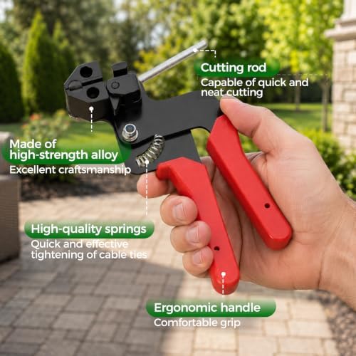 Stainless Steel Cable Tie Gun Kit with 150PCS Metal Zip Ties - Image 3