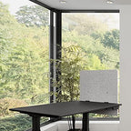 Stand Up Desk Store ReFocus Clamp-on Acoustic Desk Divider Privacy Panel that Reduces Noise and Visual Distractions (Cool Gray, 23.6" x 23.6") - Image 2