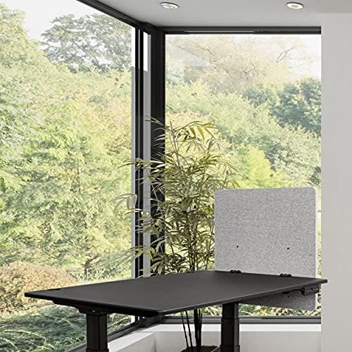 Stand Up Desk Store ReFocus Clamp-on Acoustic Desk Divider Privacy Panel that Reduces Noise and Visual Distractions (Cool Gray, 23.6" x 23.6") - Image 2