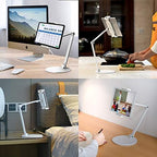 iPad Stand for Desk, Surface Pro Holder, Multi-Angle Adjustable Tablet Stand Holder for 4.7''- 13'' Screen Microsoft Surface Series, iPad Series,Samsung Galaxy Tabs,Amazon Kindle Fire, Etc. (White) - Image 2
