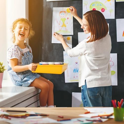 ShineMe Plastic Paper Trays for Classroom, 6 Pack Colorful Classroom Turn in Bins, Thick and Sturdy A4 Letter Size Flat Storage Trays for Classroom Organization and Storage - Image 6
