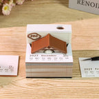 3D Calendar 2027, 3D Memo Pad Art Sticky Notes, Time Piece Calendar 2027, Creative Weekly Notepad with Light, Paper Carving Art Desktop Gift for Christmas Birthday Anniversaries (Cute Cottage 2027) - Image 4