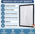 12 Pack Magnetic Sign Holder 11 x 17 with Adhesive Back - Magnetics Poster Frame & Magnetic Paper Holder - Reusable Adhesive Frames 11x17 - Magnet Frame for Wall Windows - Magnet Document Holders - Image 4