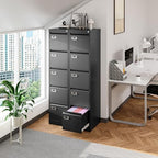 BYNSOE 5 Drawer File Cabinet with Lock Metal Vertical File Cabinet Office Home Vertical File Cabinet for A4 Legal/Letter Size Narrow File Cabinet Locked,Assembly Required - Image 6