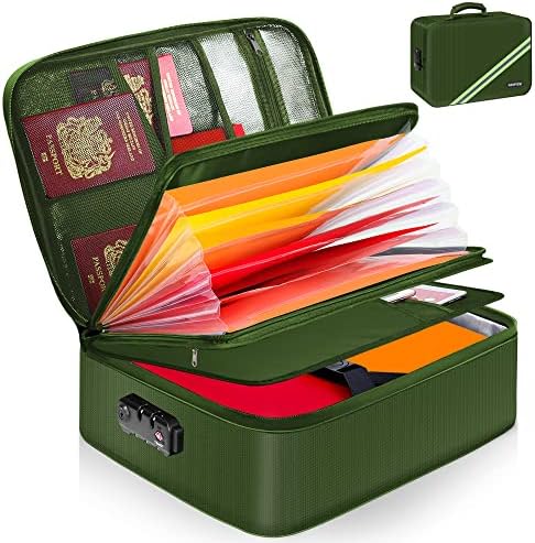 Noiposi 5200℉ Fireproof Document Box with Lock 16.1"x11.4"x4.3" by Noiposi