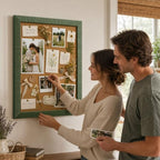 18x24 Boho Cork Memo Board for Botanical Prints Dried Flowers,Sage Green - Image 2