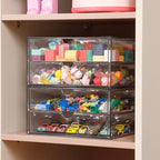 Clear Desk Drawer Organizer, 6 Drawers, Plastic - Image 5