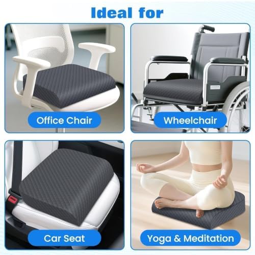 Seat Cushion, Office Chair Cushion, Chair Pad, Large, Gray, X-Large - Image 5