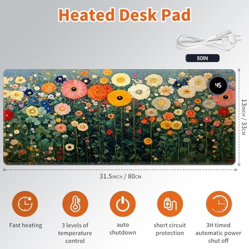 Heated Desk Pad & Mouse Pad, 3 Heat Levels, 3-Hour Auto Shut-Off - Image 2