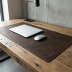 Full Grain Genuine Leather Desk Pad Large Retro Mouse Pad 35.4" x 17.7" Vintage Leather Desk Protector Desktop Cover Non-Slip Writing Blotter Coffee Bar Mat for Office Home - Image 3