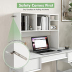 Desktop Bookshelf, 3-Tier Wood Countertop Bookcase with 5 Shelves - Image 5