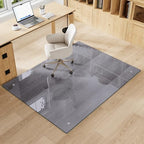 46" x 55" Gray Tempered Glass Chair Mat for Carpet & Hard Floors - Image 2