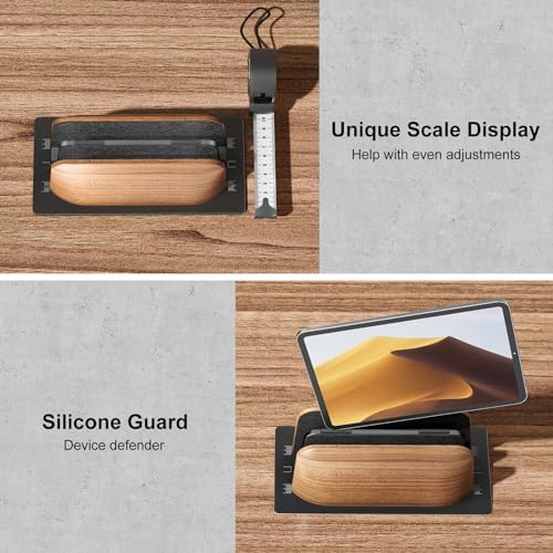 UPERGO Vertical Laptop Stand, Walnut Headphone Stand for Desk - Image 7
