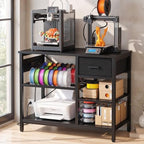 Homieasy 3D Printer Stand with Filament Storage, 39.4" x 23" top, Black by Homieasy