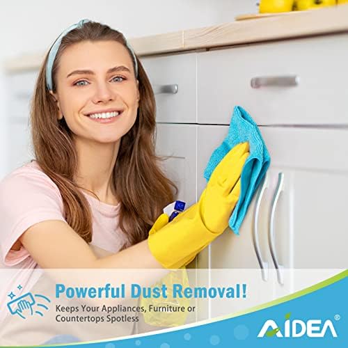 AIDEA Microfiber Cleaning Cloth-100PK, Soft Microfiber Towels for Cars, Absorbent Cleaning Rags, Lint-Free Streak-Free Wash Cloths for House, Kitchen, Window(12in.x12in.) (Pack of 2) - Image 4