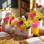 12 Set Pencil Teacher Coffee Cup Bulk Drink Holder Back to School Supply - Image 6