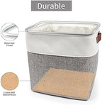 Bagnizer Collapsible Fabric Storage Cubes 11x11 Cube Storage Bins, 4 Pack Closet Baskets Box with Handles for Organizing, Shelf, Toys, Clothes, Home, Office, Nursery (Grey&White) - Image 4