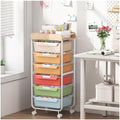 SYKIARIOL Rolling Cart with 6 Drawers,Craft Organizer and Storage,Rainbow by SYKIARIOL