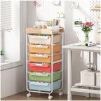 SYKIARIOL Rolling Cart with 6 Drawers,Craft Organizer and Storage,Rainbow by SYKIARIOL