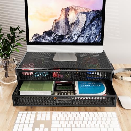 Under Desk Drawer Organizer No Drilling 2 Slide Out Drawer Under Table Storage Drawer Clamp On Under Desk Management Drawer Organizer Suitable for Home and Office - Image 5