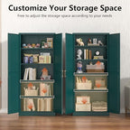 Polup 75" Pantry Cabinet, Tall Metal Storage Cabinet with Doors and Shelves - Image 4