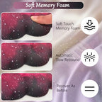 Cloud Mouse Pad Keyboard Wrist Rest 4PCS Extended Large Galaxy Desk Mat Pad Set Memory Foam Non-Slip Cute Ergonomic Gaming Mouse Pad Wrist Support for Computer Laptop Home Office Black Pink - Image 3
