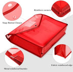 10 Pieces Plastic Expanding File Folders,Red, Horizontal - Image 3