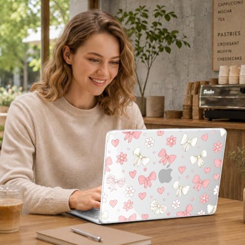 May Chen Compatible with MacBook Neo 13 inch Case 2026 Model A3404, Plastic Hard Shell,Keyboard Cover,Screen Protector,Dust Plug, for MacBook Neo 13" with A18 Pro Chip, Ribbons Girly - Image 6