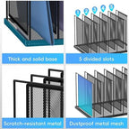 File Organizer for Desk, 5-Section Vertical File Sorter, Paper Holder Organizer Standing Metal File Folder for Office Home Classroom, Black 2 PACK - Image 5