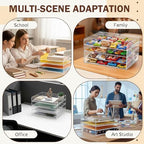 Harloon 4 Tier Paper Organizer Letter Tray Acrylic Desk File Organizer - Image 6
